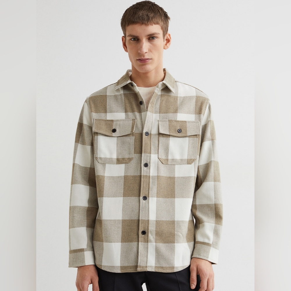 H&M Mens Plaid Overshirt